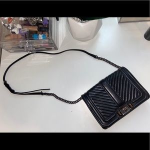 Chevron Quilted Small Love Crossbody